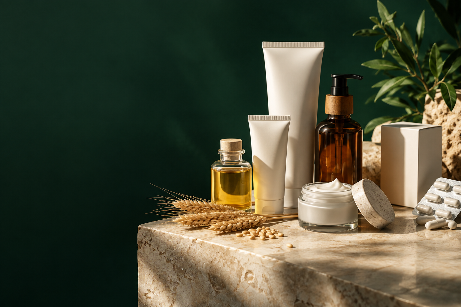 A selection of unbranded personal care, food and pharmaceutical packaging